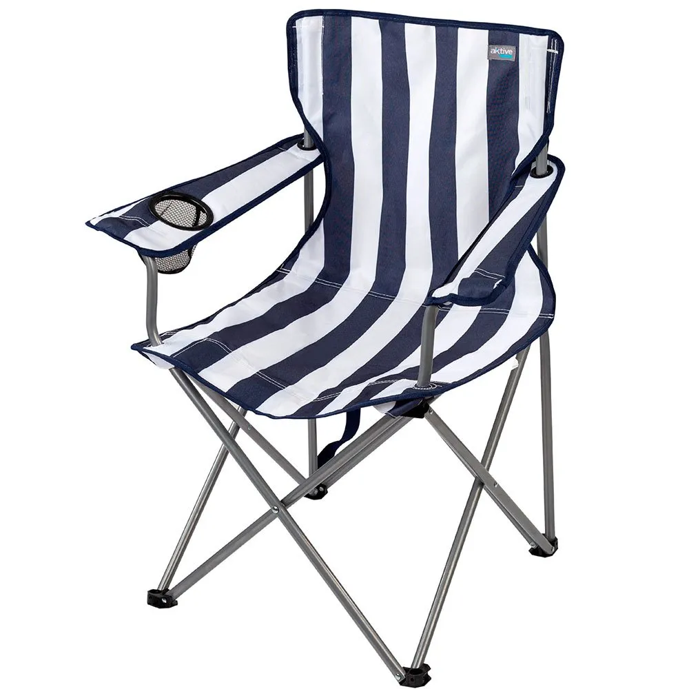Aktive 82x49.5x64.5 Cm Fixed Folding Chair Steel With Cup Holder 3 Aktive 82x49.5x64.5 Cm Fixed Folding Chair Steel With Cup Holder