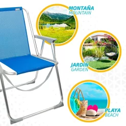 Aktive Fixed Folding Chair 53x44x76 Cm -Pool Supplies Store aktive fixed folding chair 53x44x76 cm 4