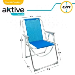 Aktive Fixed Folding Chair 53x44x76 Cm -Pool Supplies Store aktive fixed folding chair 53x44x76 cm 5