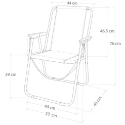 Aktive Fixed Folding Chair 53x44x76 Cm -Pool Supplies Store aktive fixed folding chair 53x44x76 cm 9