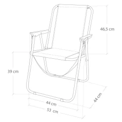 Aktive Fixed Folding Chair Aluminium 53x44x76 Cm -Pool Supplies Store aktive fixed folding chair aluminium 53x44x76 cm 2