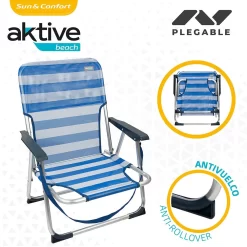 Aktive Fixed Folding Chair Aluminium 55x35x72 Cm -Pool Supplies Store aktive fixed folding chair aluminium 55x35x72 cm 2