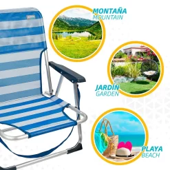 Aktive Fixed Folding Chair Aluminium 55x35x72 Cm -Pool Supplies Store aktive fixed folding chair aluminium 55x35x72 cm 4