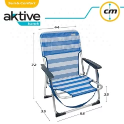 Aktive Fixed Folding Chair Aluminium 55x35x72 Cm -Pool Supplies Store aktive fixed folding chair aluminium 55x35x72 cm 5