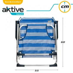 Aktive Fixed Folding Chair Aluminium 55x35x72 Cm -Pool Supplies Store aktive fixed folding chair aluminium 55x35x72 cm 6