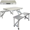 Aktive Folding Camping Table With Benches 139x82x67 Cm -Pool Supplies Store aktive folding camping table with benches 139x82x67 cm