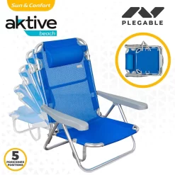 Aktive Folding Chair 5 Positions With Cushion 60x47x83 Cm -Pool Supplies Store aktive folding chair 5 positions with cushion 60x47x83 cm 2