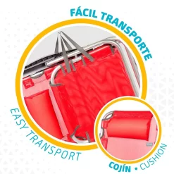 Aktive Folding Chair Multi-Position Aluminium 62x48x83 Cm -Pool Supplies Store aktive folding chair multi position aluminium 62x48x83 cm 10