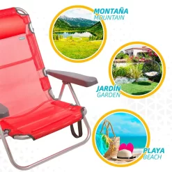 Aktive Folding Chair Multi-Position Aluminium 62x48x83 Cm -Pool Supplies Store aktive folding chair multi position aluminium 62x48x83 cm 11