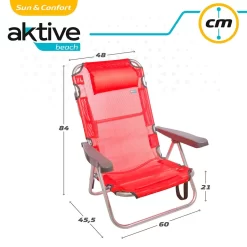 Aktive Folding Chair Multi-Position Aluminium 62x48x83 Cm -Pool Supplies Store aktive folding chair multi position aluminium 62x48x83 cm 12