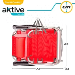 Aktive Folding Chair Multi-Position Aluminium 62x48x83 Cm -Pool Supplies Store aktive folding chair multi position aluminium 62x48x83 cm 13