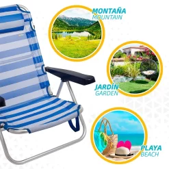 Aktive Folding Chair Multi-Position Aluminium 62x48x83 Cm -Pool Supplies Store aktive folding chair multi position aluminium 62x48x83 cm 4