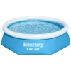 Bestway Fast Set 244x61 Cm Round Inflatable Pool -Pool Supplies Store bestway fast set 244x61 cm round inflatable pool