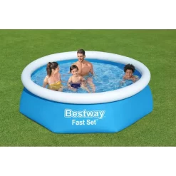 Bestway Fast Set 244x61 Cm Round Inflatable Pool -Pool Supplies Store bestway fast set 244x61 cm round inflatable pool 2
