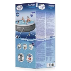 Bestway Fast Set Rattan 396x84 Cm Round Inflatable Pool -Pool Supplies Store bestway fast set rattan 396x84 cm round inflatable pool 4