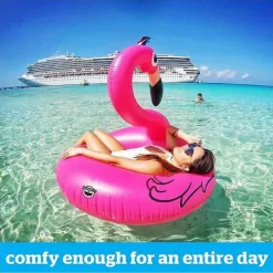 Giant Pink Flamingo Float -Pool Supplies Store bigmouth inc giant pink flamingo float 3