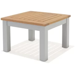 Bergamo Aluminium And FSC Eucalyptus Side Table 46.10x46.10x32.50cm