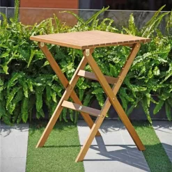 Milan FSC Eucalyptus Folding Square Table 56x56cm -Pool Supplies Store chillvert milan fsc eucalyptus folding square table 56x56cm 2