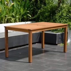 Milan FSC Eucalyptus Rectangle Table 150x83x74cm -Pool Supplies Store chillvert milan fsc eucalyptus rectangle table 150x83x74cm 2