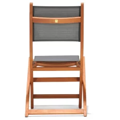 Napoles FSC Eucalyptus And Fabric Folding Chair 50.65x49.6x93.2cm -Pool Supplies Store chillvert napoles fsc eucalyptus and fabric folding chair 50.65x49.6x93.2cm 2