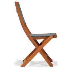 Napoles FSC Eucalyptus And Fabric Folding Chair 50.65x49.6x93.2cm -Pool Supplies Store chillvert napoles fsc eucalyptus and fabric folding chair 50.65x49.6x93.2cm 3