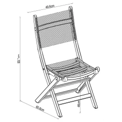 Napoles FSC Eucalyptus And Fabric Folding Chair 50.65x49.6x93.2cm -Pool Supplies Store chillvert napoles fsc eucalyptus and fabric folding chair 50.65x49.6x93.2cm 5