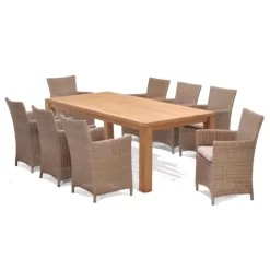 Napoles Steel And Synthetic Rattan Garden Furniture Set