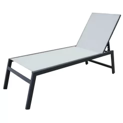 Pisa Aluminium Sun Lounger 203x64x43cm
