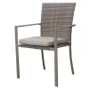 Varenna Stackable Steel And Synthetic Rattan Chair 56x55x86cm