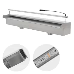 Led RGB Pool Waterfall 60 Cm -Pool Supplies Store ecd germany led rgb pool waterfall 60 cm 3