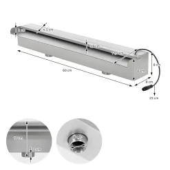 Led RGB Pool Waterfall 60 Cm -Pool Supplies Store ecd germany led rgb pool waterfall 60 cm 4