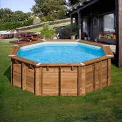 Ananas Round Wooden Pool Ø 428x117 Cm -Pool Supplies Store gre pools ananas round wooden pool o 428x117 cm 5