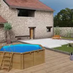 Ananas Round Wooden Pool Ø 428x117 Cm -Pool Supplies Store gre pools ananas round wooden pool o 428x117 cm 6