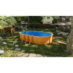 Pacific Steel Wood Aspect Pool 730x375x120 Cm -Pool Supplies Store gre pools pacific steel wood aspect pool 730x375x120 cm 6
