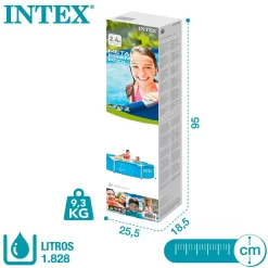 Intex Metal Frame Pool 244x51 Cm -Pool Supplies Store intex metal frame pool 244x51 cm 5