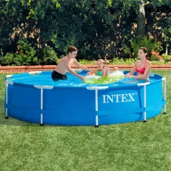 Intex Metal Frame Round+Filter Pool 10 Intex Metal Frame Round+Filter Pool -Pool Supplies Store intex metal frame round filter pool 1