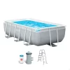 Intex Prisma Frame Rectangular With Filter Pool -Pool Supplies Store intex prisma frame rectangular with filter pool