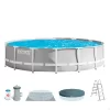 Intex Prisma Frame Round Above Ground With Filter Pool 1 Intex Prisma Frame Round Above Ground With Filter Pool -Pool Supplies Store intex prisma frame round above ground with filter pool