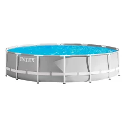Intex Prisma Frame Round Above Ground With Filter Pool -Pool Supplies Store intex prisma frame round above ground with filter pool 8