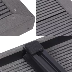 Wpc Solar Shower Floor Element Grey -Pool Supplies Store ml design wpc solar shower floor element grey 3