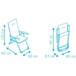 5 Position Folding Armchair 105x62x60cm -Pool Supplies Store solenny 5 position folding armchair 105x62x60cm 8