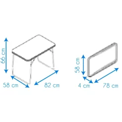 Durolac Folding Camping Table 82x58x66cm -Pool Supplies Store solenny durolac folding camping table 82x58x66cm 3