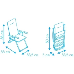 Fixed Folding Armchair 86x55x53.5cm -Pool Supplies Store solenny fixed folding armchair 86x55x53.5cm 7