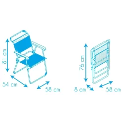 Fixed Folding Chair Aluminium 81x54x58cm -Pool Supplies Store solenny fixed folding chair aluminium 81x54x58cm 4