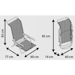 Low Folding Chair 4 Positions 83x77x60cm -Pool Supplies Store solenny low folding chair 4 positions 83x77x60cm 8
