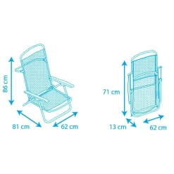 Low Folding Chair 4 Positions 86x81x62cm -Pool Supplies Store solenny low folding chair 4 positions 86x81x62cm 5
