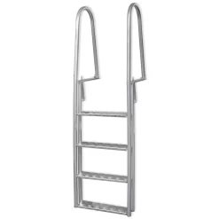 VIDAXL 4-Step Dock/Pool Ladder Aluminium
