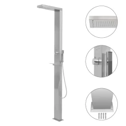 VIDAXL Outdoor Shower Stainless Steel Square
