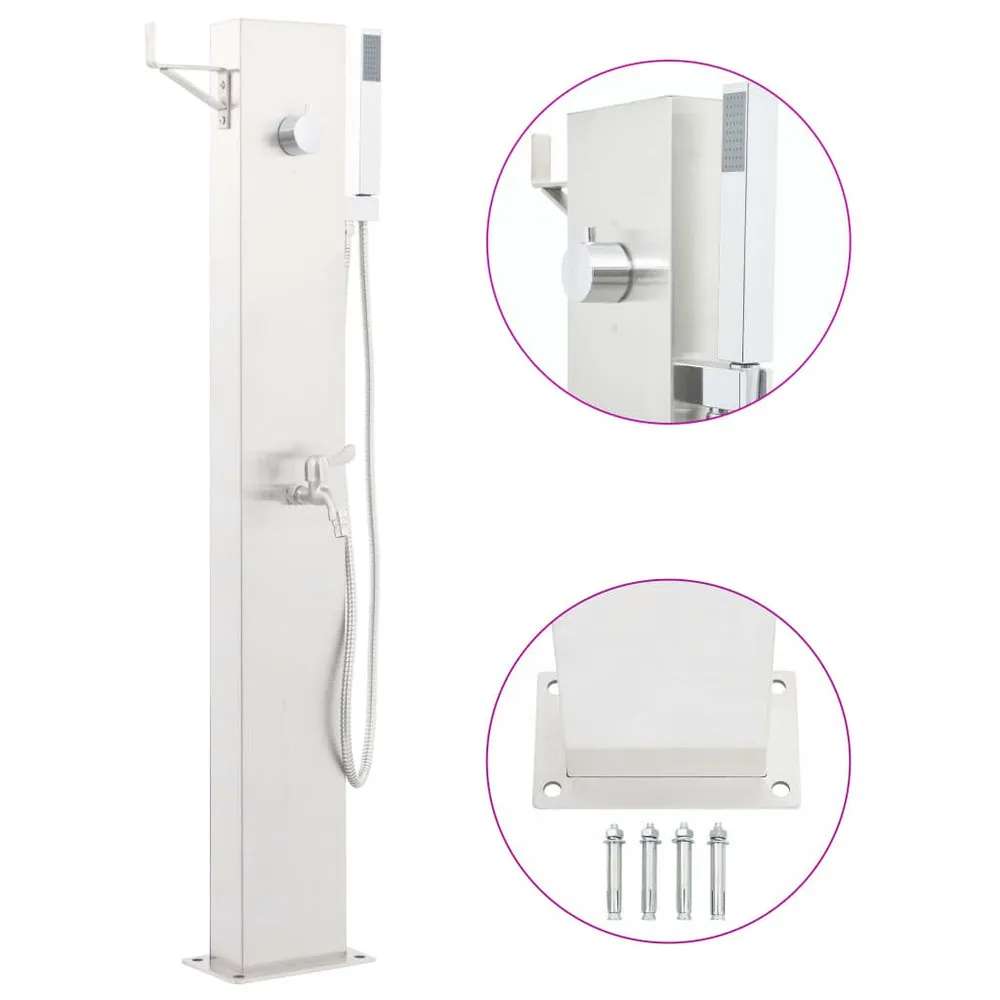 VIDAXL Stainless Steel Garden Faucet Shower 3 VIDAXL Stainless Steel Garden Faucet Shower